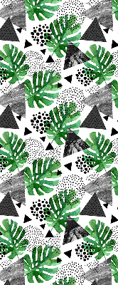Store intérieur feuilles, triangles et points