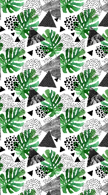Store intérieur feuilles, triangles et points