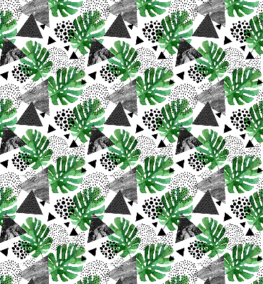 Store intérieur feuilles, triangles et points