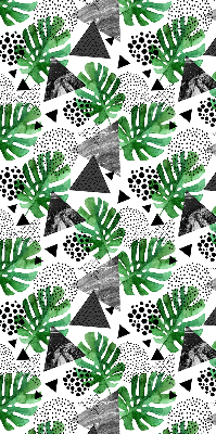 Store intérieur feuilles, triangles et points