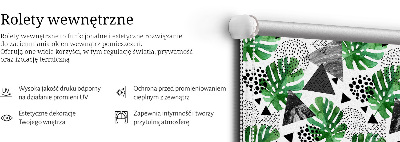 Store intérieur feuilles, triangles et points