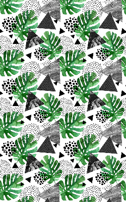 Store intérieur feuilles, triangles et points