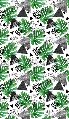 Store intérieur feuilles, triangles et points