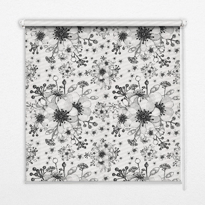 Store intérieur avec motif de fleur dessinée