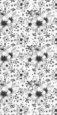 Store intérieur avec motif de fleur dessinée