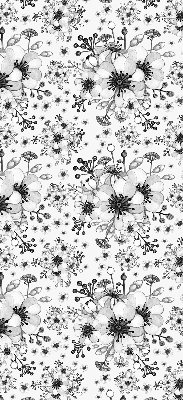Store intérieur avec motif de fleur dessinée
