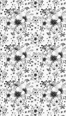 Store intérieur avec motif de fleur dessinée