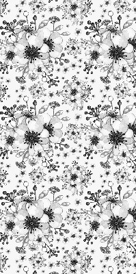 Store intérieur avec motif de fleur dessinée