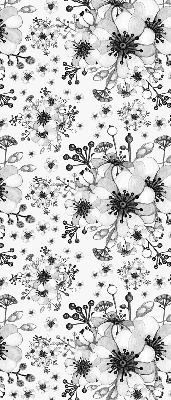 Store intérieur avec motif de fleur dessinée