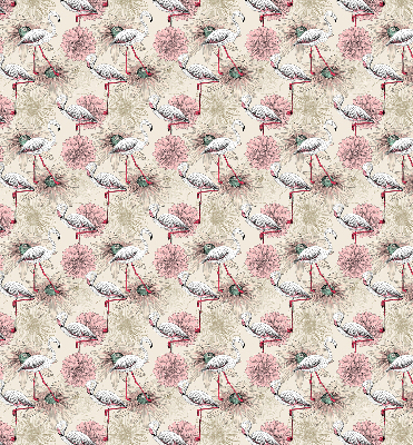 Store enrouleur blanc avec motif de flamants roses