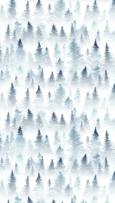 Store intérieur fenêtre dans la forêt dans le brouillard