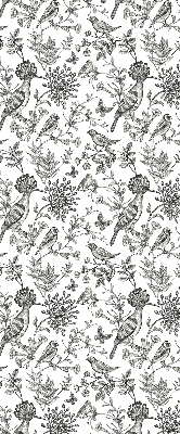 Store enrouleur oiseaux et plantes dessinés