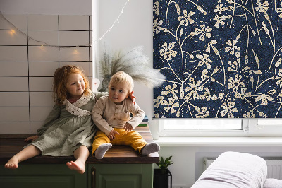 Store intérieur fenêtre fleurs