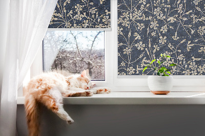 Store intérieur fenêtre fleurs