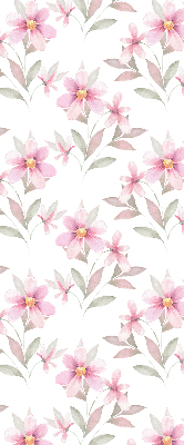 Store enrouleur fleurs roses