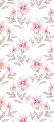 Store enrouleur fleurs roses