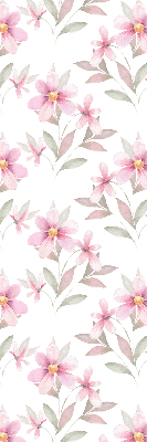 Store enrouleur fleurs roses