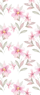 Store enrouleur fleurs roses