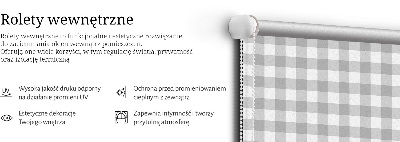 Store intérieur fenêtre en chèques gris