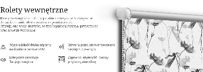 Store enrouleur fleurs dessinées
