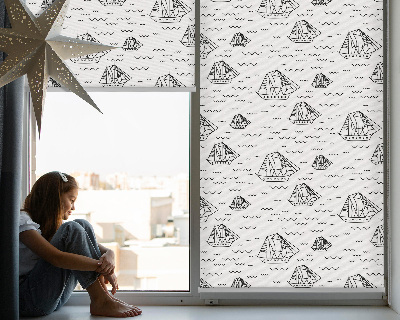Store intérieur fenêtre pour navires dessinés