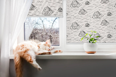 Store intérieur fenêtre pour navires dessinés