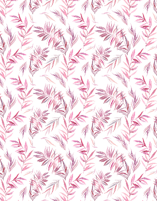Store intérieur feuilles roses