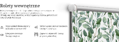Store intérieur avec feuilles sur les brindilles