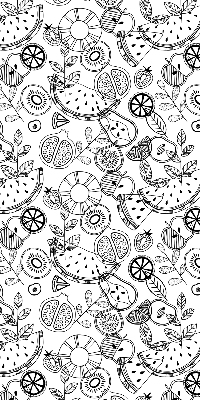 Store intérieur pour fruits dessinés