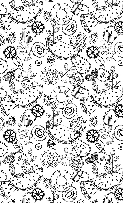 Store intérieur pour fruits dessinés