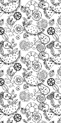 Store intérieur pour fruits dessinés