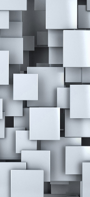 Store enrouleur carrés 3D gris