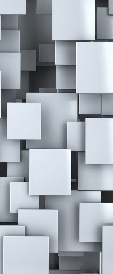 Store enrouleur carrés 3D gris