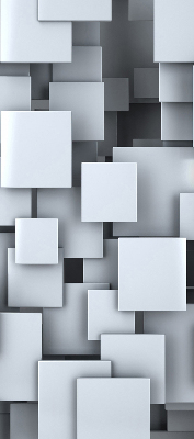 Store enrouleur carrés 3D gris