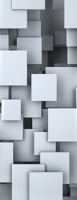 Store enrouleur carrés 3D gris