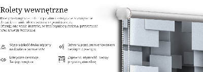 Store enrouleur carrés 3D gris