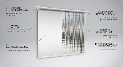 Store intérieur fenêtre miroir abstraction
