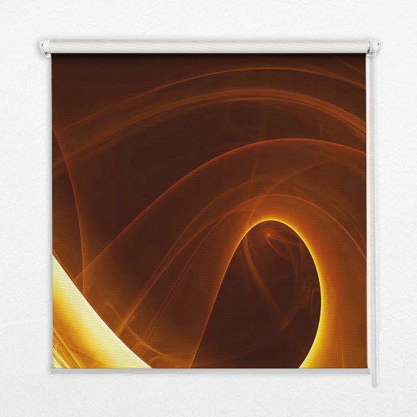 Store intérieur fenêtre en abstraction orange