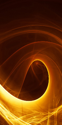 Store intérieur fenêtre en abstraction orange
