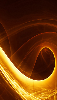 Store intérieur fenêtre en abstraction orange