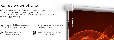 Store intérieur avec motif abstrait orange