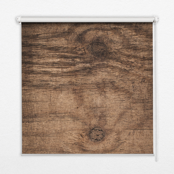 Store intérieur fenêtre en bois foncé