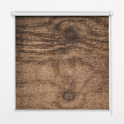 Store intérieur fenêtre en bois foncé