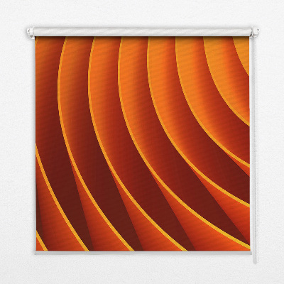 Store intérieur avec motif abstrait orange