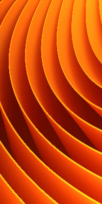 Store intérieur avec motif abstrait orange