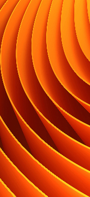 Store intérieur avec motif abstrait orange