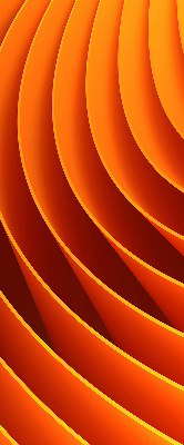 Store intérieur avec motif abstrait orange
