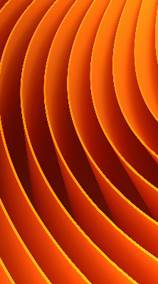 Store intérieur avec motif abstrait orange
