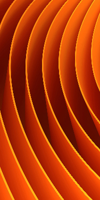 Store intérieur avec motif abstrait orange