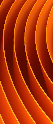 Store intérieur avec motif abstrait orange